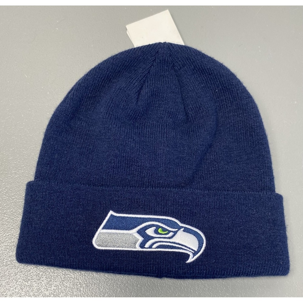 Seattle Seahawks NFL Team Embroidered Knit Beanie NEW